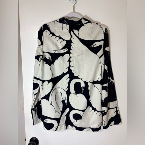 Cecilia Pettersson for Anthropologie Flannel Button-Down Pajama Top Size Small - Picture 10 of 13